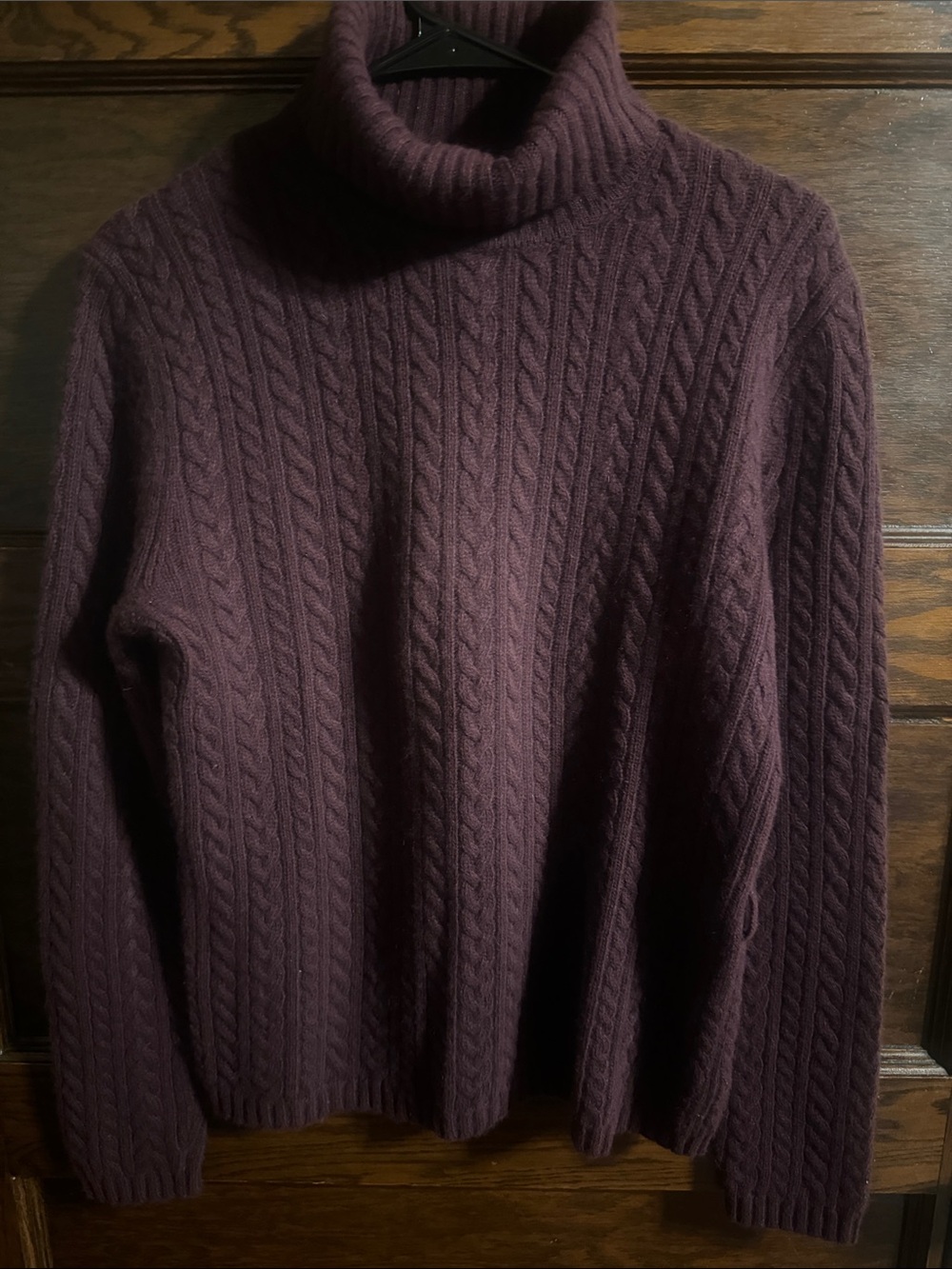 Lauren Ralph Lauren Cable-Knit Turtleneck Sweater, Wool, Cashmere, Angora Blend